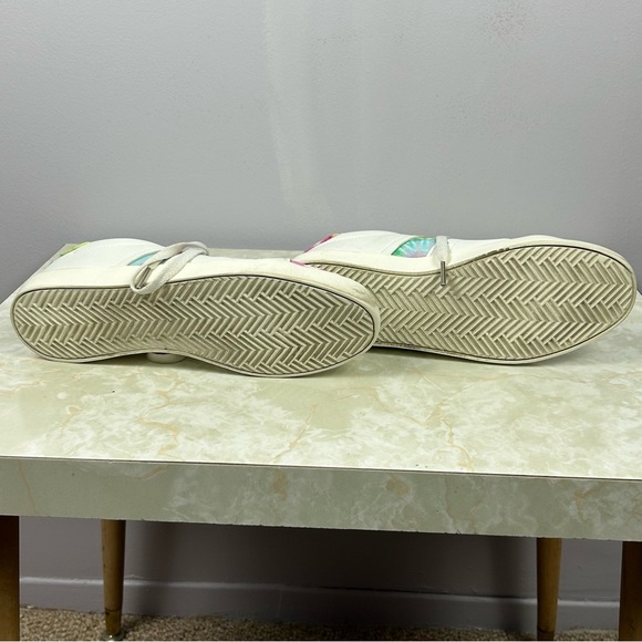 Just Fab White/Tie Dye Sneakers Size 9.5 - Picture 3 of 7